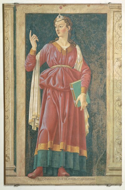 Die Kumanische Sibylle, aus der Villa Carducci Serie berühmter Männer und Frauen, ca. 1450 von Andrea del Castagno